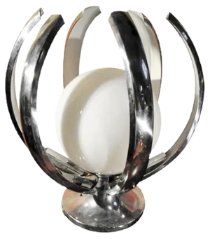 Vintage Chromed Metal Lamp, 1970s