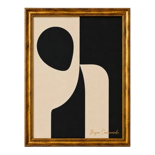 Quiet Divide Modern Painting Framed by Bryan Boomershine For Sale
