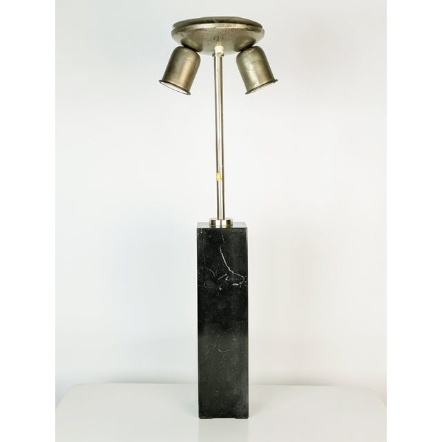 Italian Lamps in White and Black Marble from Maison Jansen, 1960s, Set of 2 For Sale - Image 16 of 18