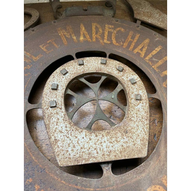 Larzul Blacksmith Shop Sign in Metal, 1950s For Sale - Image 6 of 9