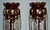 Late 19th Century Antique Victorian Bohemian Pair of Cranberry/Ruby Glass Mantel Lusters For Sale - Image 5 of 12