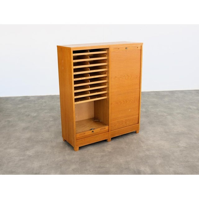 Wood Vintage Swedish Filing Cabinet, 1960s For Sale - Image 7 of 9