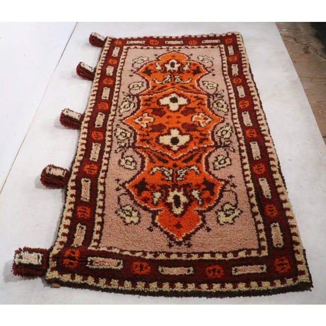 Mid-Century Modern Vintage 1970's Yarn Wall Hanging For Sale - Image 3 of 7