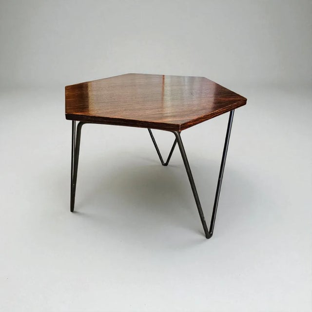 1950s Vintage Italian Coffee Table in Wood and Metal by Gio Ponti, 1950s For Sale - Image 5 of 5