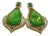 Bochic “Capri” Vintage Emerald, Tourmaline & Diamond Earrings Set In 18K Gold & Silver For Sale