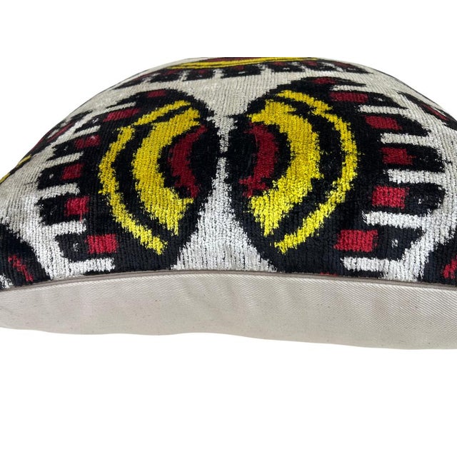Boho Chic Velvet Silk Cushion Cover with Eye Design, 2000s For Sale - Image 3 of 11
