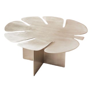 Monstera Sculptural Coffee Table in Stainless Steel by Veliento For Sale