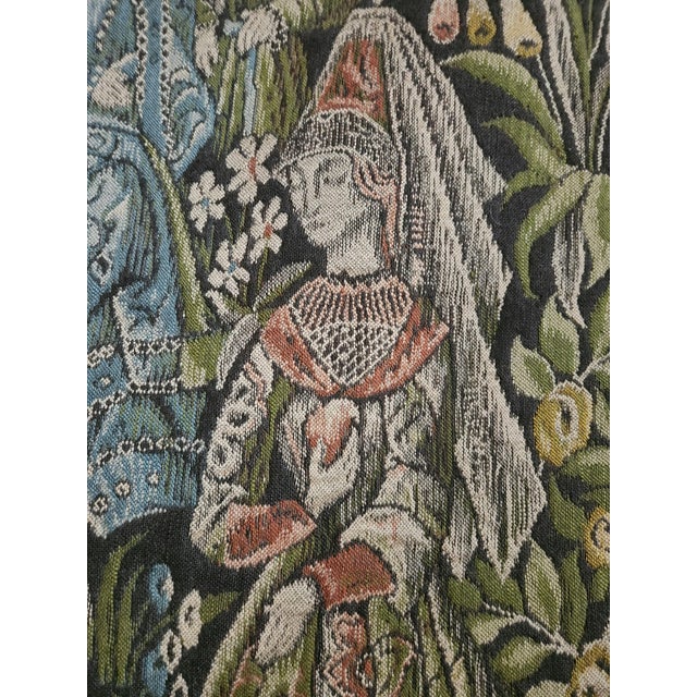 Large Medieval Renaissance Gothic Flemish Vorwerk Biblical Tapestry from Vorwerk, 1960s For Sale - Image 16 of 18