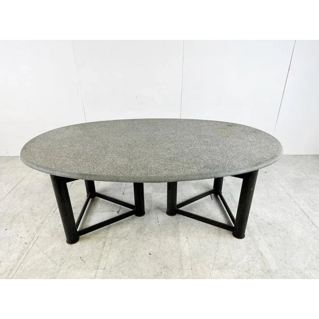 Oval Dining Table in the Manner of Jan Vlug, 1970s For Sale - Image 11 of 11