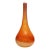 Large Mid-Century Modern Hand-Blown Art Glass Vase Amber, Cream & Aubergine Rim 16” For Sale