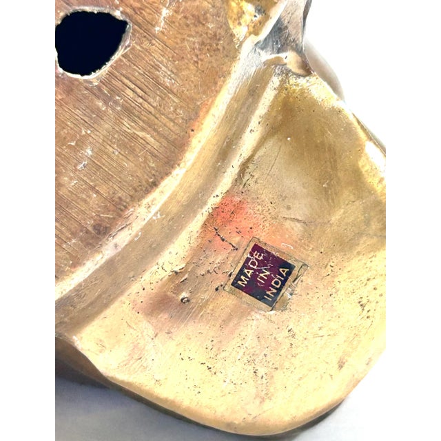 Brass Hollywood Regency Brass Lion Paperweight – Library Desk Decor For Sale - Image 8 of 8