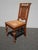 1920s Set of Four Antique Jacobean Oak Cane Dining Chairs W Carved Backrests For Sale - Image 5 of 12
