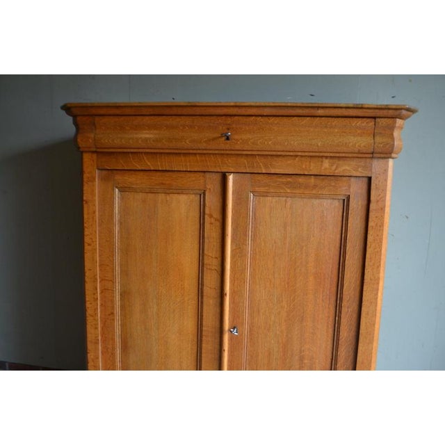 Antique Louis Philippe Wardrobe in Oak For Sale - Image 3 of 10