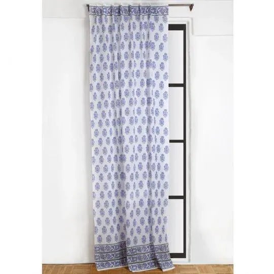2020s Riya 45" X 96" Lavender/Blue Curtain For Sale - Image 5 of 5