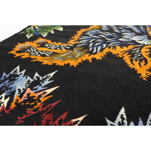 Black Le Bouc Blue Tapestry by Jean Lurçat, France, 1950s For Sale - Image 8 of 14