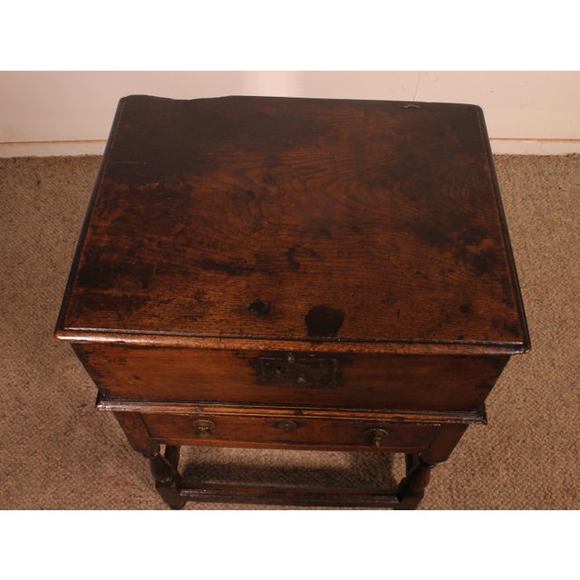 17th Century Oak Bible Chest For Sale - Image 10 of 12