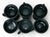 1960s the Playboy Club Matte Black & Gold Glass Beer Steins - Set of 6 For Sale - Image 11 of 12