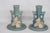 Roseville Pottery Clematis Ceil Blue Candlestick Holders 1159 a Pair 4687b For Sale - Image 14 of 15