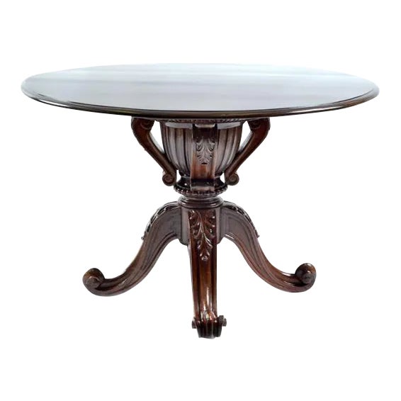 19th Century Brazilian Jacaranda Round Dining Table For Sale