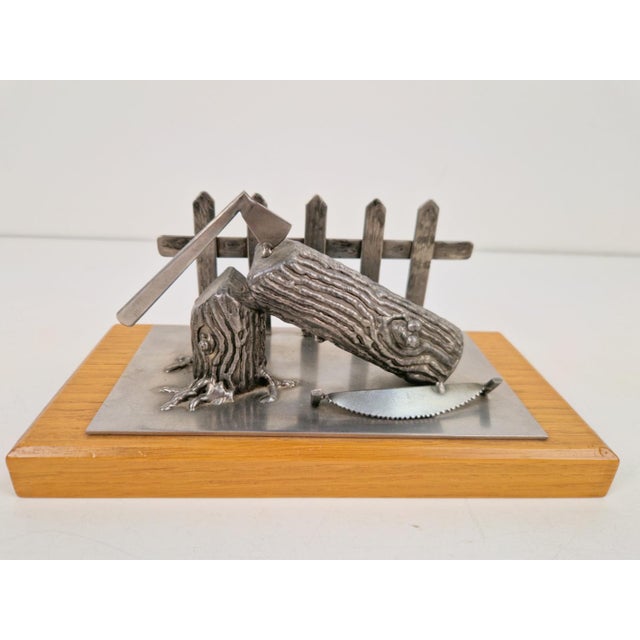Logging Sculpture in Metal and Wood, 1970 For Sale - Image 10 of 12