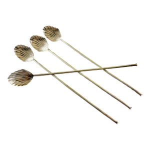 Mexican Sterling Silver Highball or Iced Tea Sipping – Stirring Straws, Set of 4