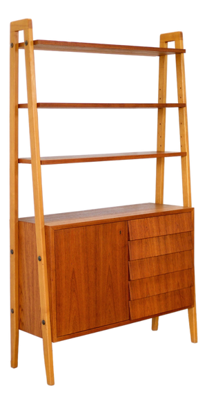 1950s Scandinavian Teak Room Divider / Bookcase