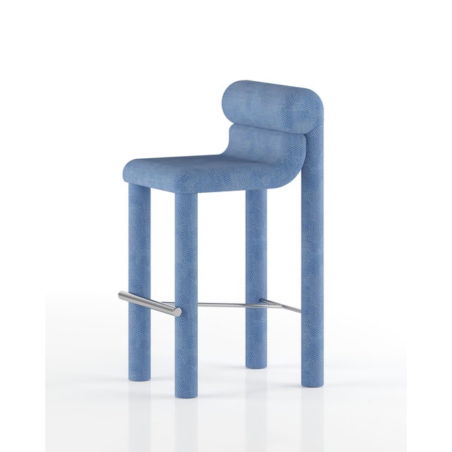 Textile TACTO Bar Stool from Levantin Studio For Sale - Image 7 of 10