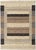 Hand-knotted Indo-Gabbeh wool rug with a rectangular field composed of horizontal bands in ivory, taupe, gray, and...