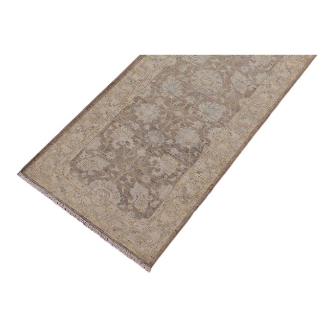 1990s Boho Chic Ziegler 1990's Brown/Ivory Wool Runner Rug- 2'9'' X 9'10'' For Sale - Image 5 of 10