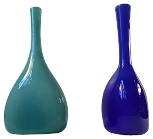Cased Glass Vases by Gunnar Ander for Elme, 1960s, Set of 2