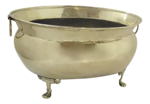 Early 19th Century Brass Paw Footed Wine Cooler Jardiniere