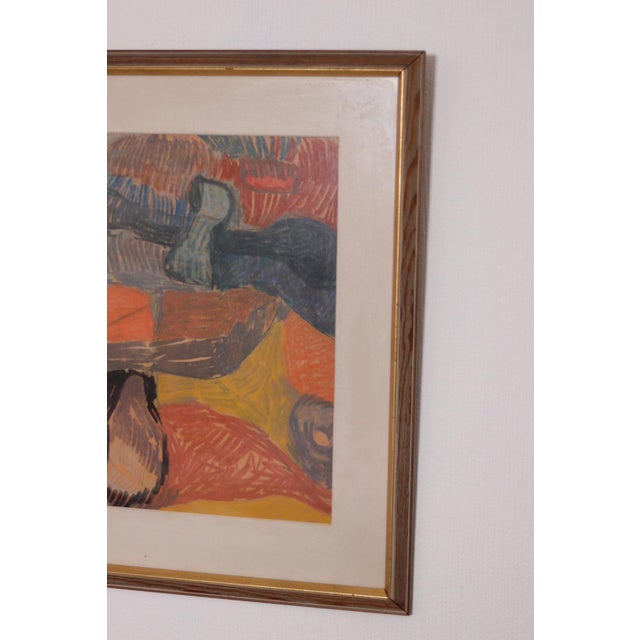 Unknown, Abstract, 1960s, Oil on Panel, Framed For Sale - Image 9 of 14