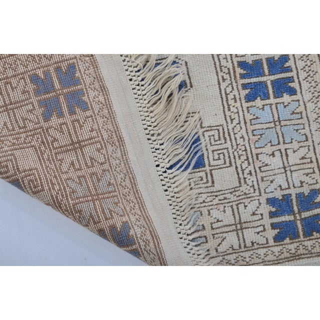 1960s Anatolian Unique Boho Decor Wool Faded Long Runner Rug For Sale - Image 10 of 11