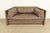 Baker Furniture Modern Leather Tuxedo Sofa For Sale - Image 12 of 12