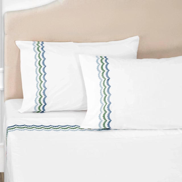 From renowned designer Celerie Kemble and luxury linen maker Hamburg House comes this exclusive Whimsical Scallop...