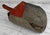 Farmhouse Antique Primitive Farmhouse Red Wood & Galvanized Barn Feed Ice Scoop For Sale - Image 3 of 11