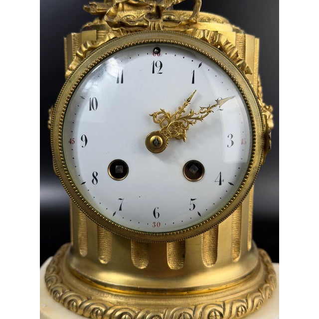 Louis XVI French Gilt Bronze Mantel Clock with Cupid For Sale - Image 9 of 16