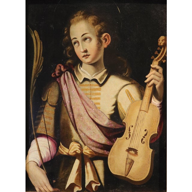 Simone de magistris (caldarola, c. 1538 – 1613) or workshop saint genesius oil on canvas (84 x 62 cm - framed 99 x 76 cm)...