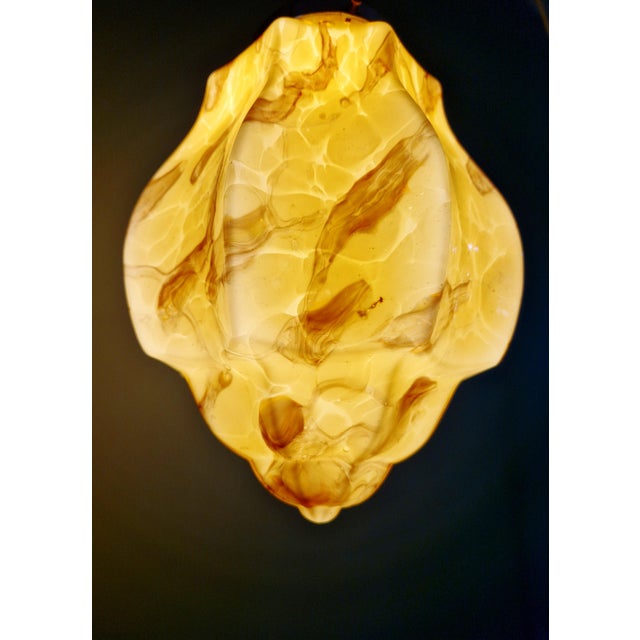 Art Deco Pendant Light in Marbled Opaline Glass from Scailmont Glassworks, Belgium, 1920s. For Sale - Image 9 of 12