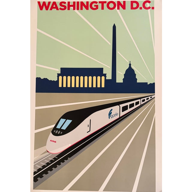 Contemporary Michael Schwab - Washington, d.c. - Acela - Amtrak, C. 2004, Poster on Paper For Sale - Image 3 of 6