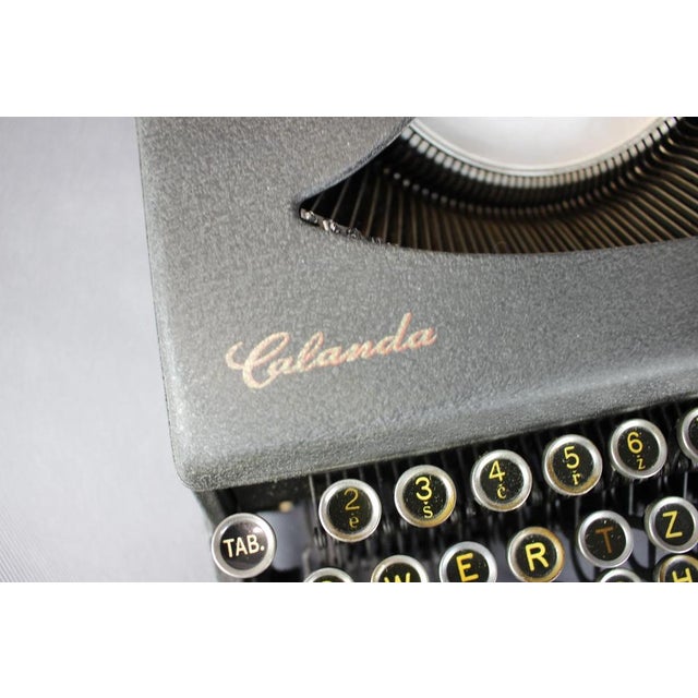 Vintage Calanda Typewriter in Metal, 1950s For Sale - Image 11 of 13