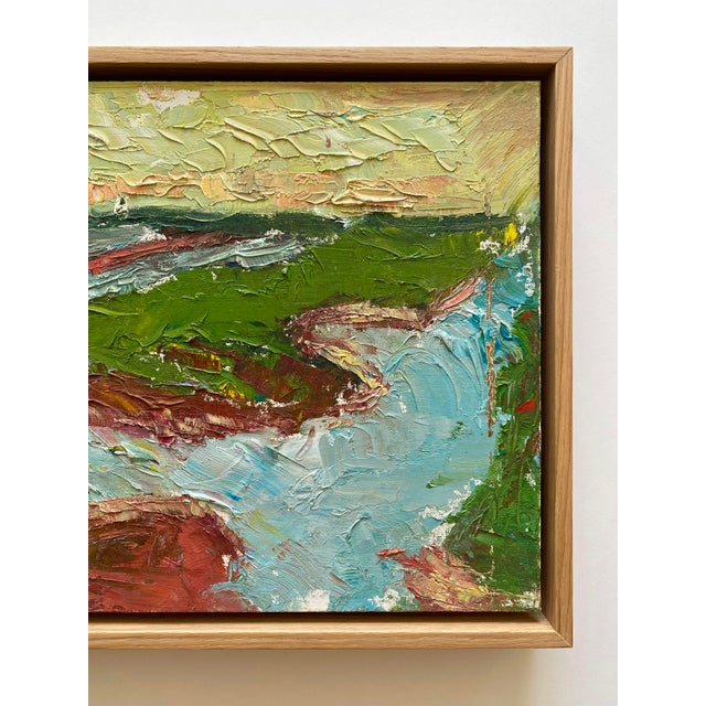 Contemporary Jim Lyons Contemporary Provincetown " West End Breakwater " Abstract Expressionist Framed Original en Plein Air Oil Painting For Sale - Image 3 of 18