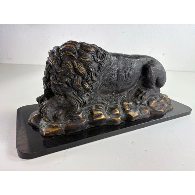 Mid 20th Century Grand Tour Italian Bronze Lion Sculpture For Sale - Image 9 of 12