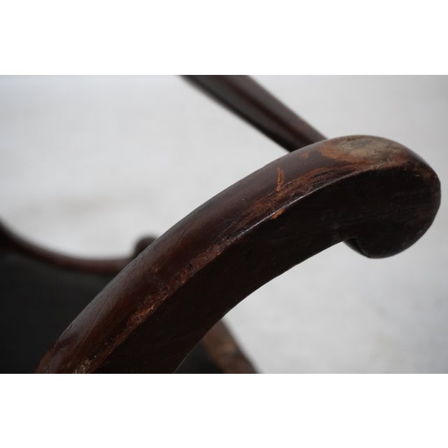 1920s Brown Leather Chesterfield Tufted Stool For Sale - Image 12 of 16