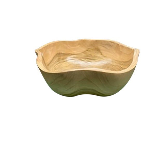 Contemporary Medium Wooden Bowl For Sale - Image 3 of 5