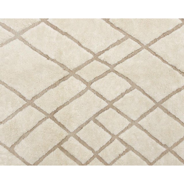 Textile Hand-Knotted Wool Rug by Azele Studio For Sale - Image 7 of 9