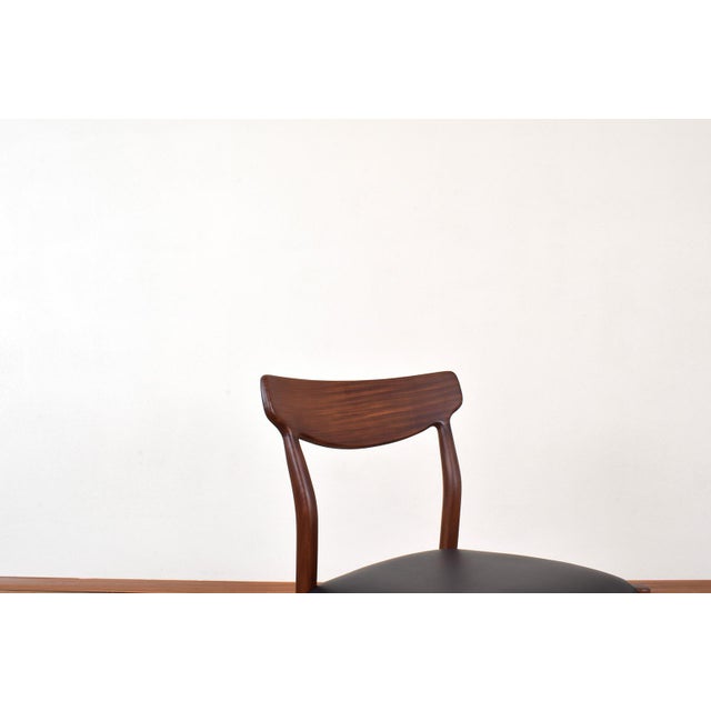 Black Mid-Century Modern Teak Dining Chairs by Gustav Herkströter for Lübke, 1960s, Set of 4 For Sale - Image 8 of 13