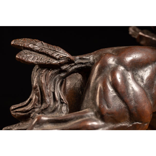 Brown Late 20th Century John Barney Weaver Franklin Mint Native American Horseback Sculpture For Sale - Image 8 of 10