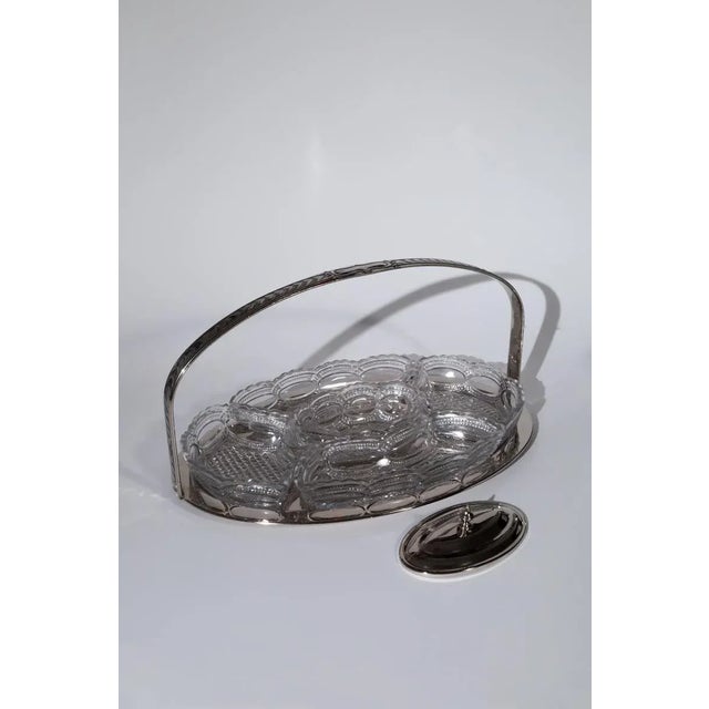 Silver Vintage Art Deco Serving Tray For Sale - Image 8 of 10