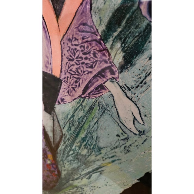 Mikulas Kravjansky “Flowers of the Orient” Signed Limited Edition Collograph Prints, Pair For Sale - Image 17 of 18